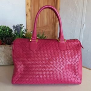 Bottega Style, Morris Moskowitz, Boston Bag, Intrecciato leather